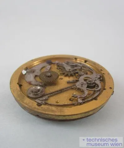 Spindeltaschenuhr ohne Gehäuse und Zifferblatt, Federschlagwerk — تصویر رکورد یوروپیانا