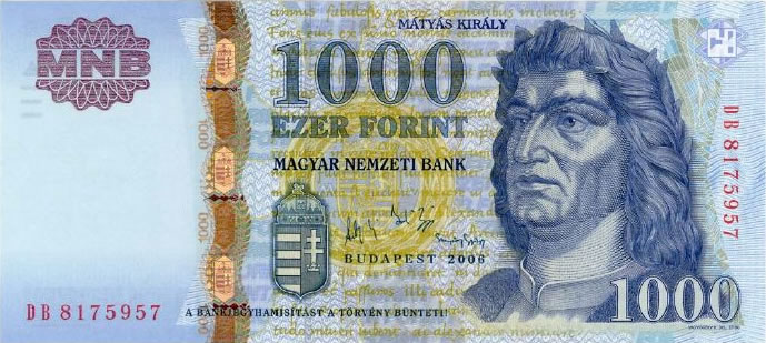 روی اسکناس — 1000 فورینت مجارستان