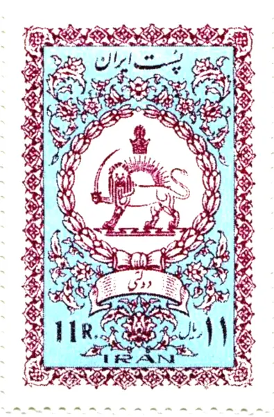 Iran stamp Lion and Sun 25 February 1974 — تصویر از ویکی‌انبار