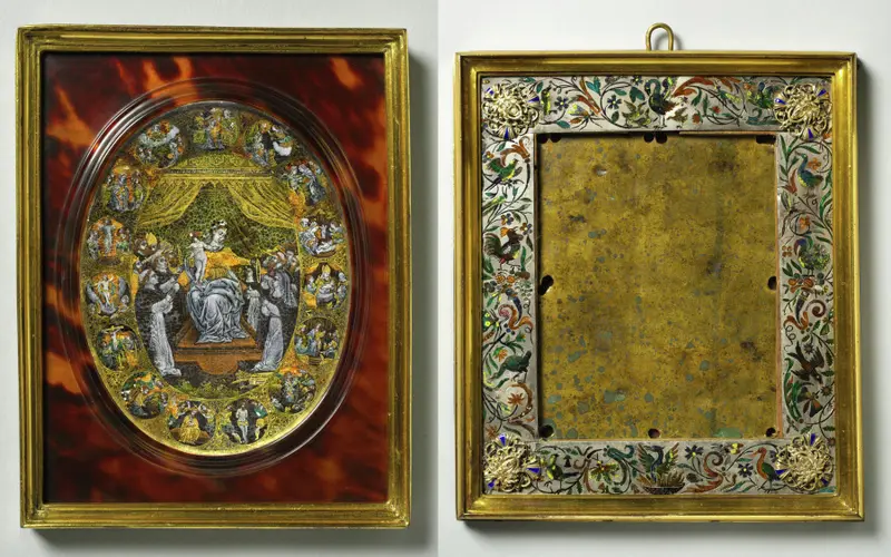 Plaque Depicting the Madonna and Frame — تصویر رکورد موزهٔ هنر کلیولند (دسترسی آزاد)