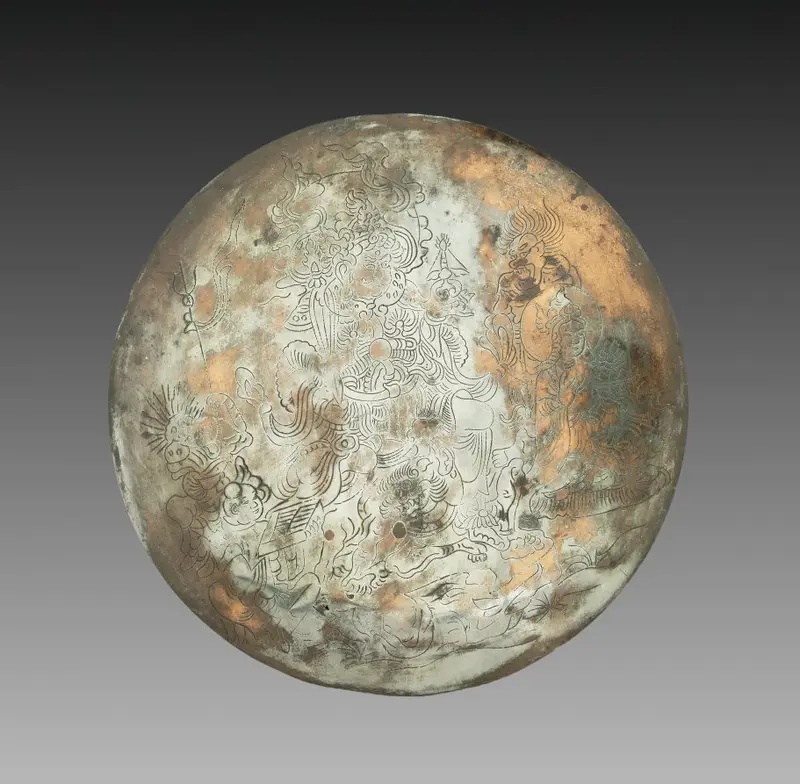 Bishamonten Ritual Mirror — تصویر رکورد موزهٔ هنر کلیولند (دسترسی آزاد)