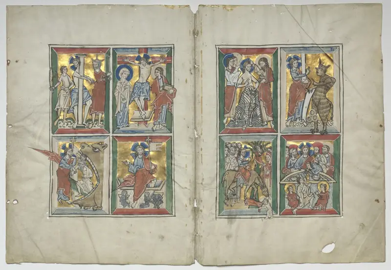 Bifolio with Scenes from the Life of Christ — تصویر رکورد موزهٔ هنر کلیولند (دسترسی آزاد)