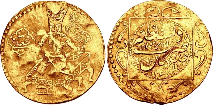 روی و پشت «۱ تومان — فتحعلی‌شاه قاجار، ۱۸۳۲ م» — عکس رکورد کاتالوگ نومیستا