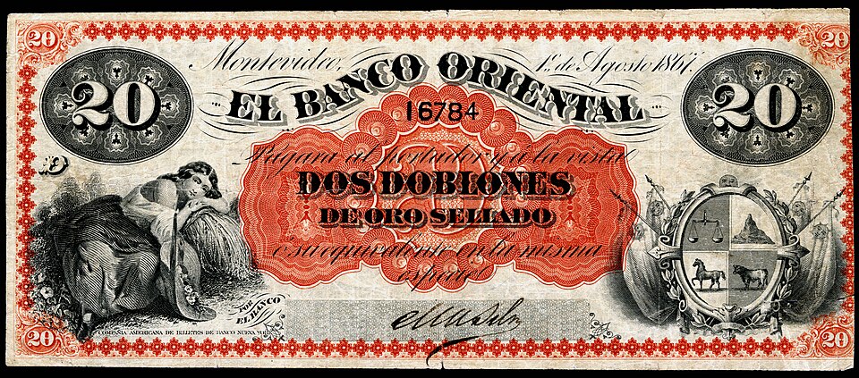 پشت اسکناس — 20 peso اروگوئه