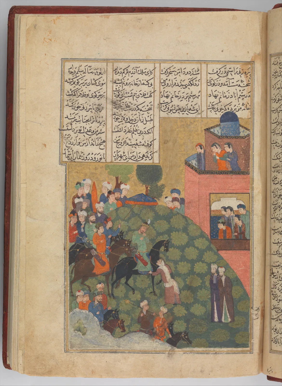 Khamsa (Quintet) of Nizami of Ganja — تصویر رکورد موزهٔ متروپولیتن (دسترسی آزاد)