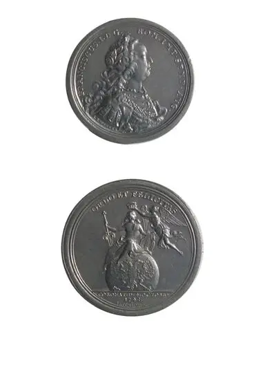 Medalie dedicată încoronării lui Francisc I ca împărat romano-german — تصویر رکورد یوروپیانا