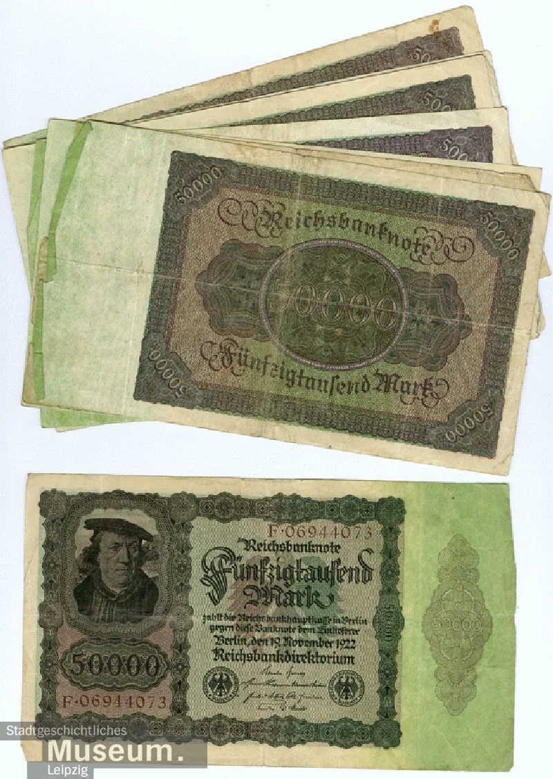 Imperial banknote over 50. 000 marks — تصویر رکورد یوروپیانا