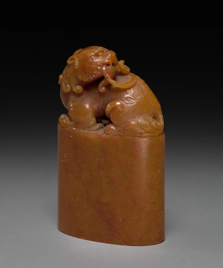 Seal with Reclining Qilin — تصویر رکورد موزهٔ هنر کلیولند (دسترسی آزاد)