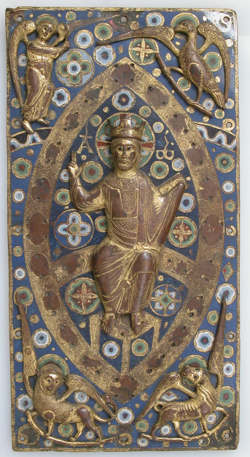 Book Cover Plaque with Christ in Majesty — تصویر رکورد موزهٔ متروپولیتن (دسترسی آزاد)