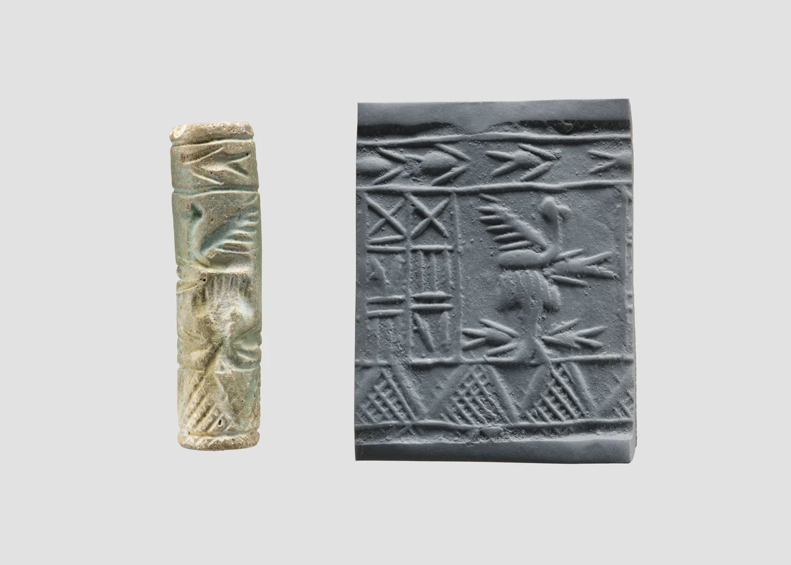 Cylinder seal — تصویر رکورد موزهٔ متروپولیتن (دسترسی آزاد)