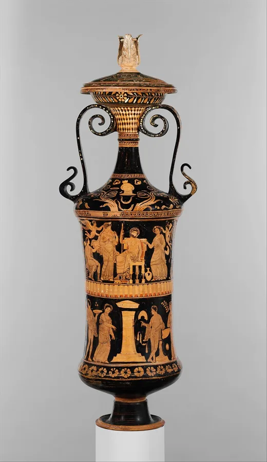 Terracotta loutrophoros (ceremonial vase for water) — تصویر رکورد ویکیداده