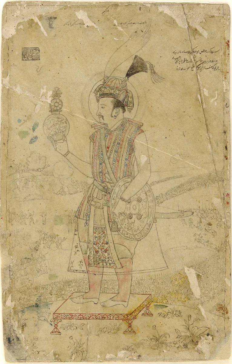 Emperor Jahangir holding an orb — تصویر رکورد موزهٔ ملی هنر آسیایی اسمیتسونیان (دسترسی آزاد)