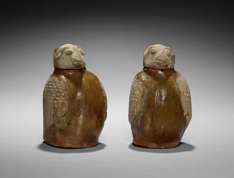 Pair of Owl-shaped Jars — تصویر رکورد موزهٔ هنر کلیولند (دسترسی آزاد)