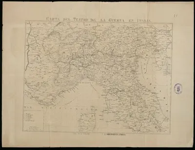 Carta del teatro de la guerra en Italia [ [Material cartográfico]: gratis para los suscriptores a La Correspondencia Autografa — تصویر رکورد یوروپیانا