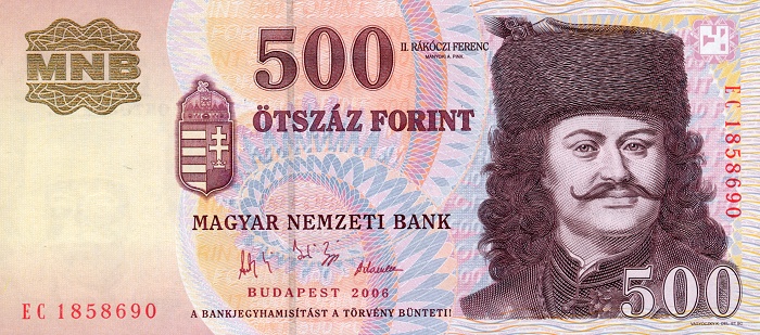 روی اسکناس — 500 فورینت مجارستان