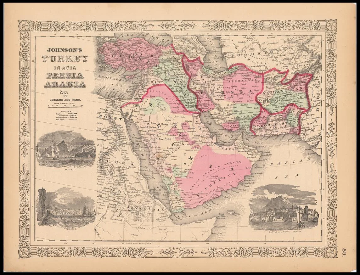 Johnson's Turkey in Asia Persia Arabia & c. / — تصویر رکورد یوروپیانا