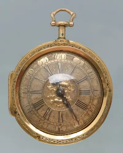 Taschenuhr mit Übergehäuse, Henry Fish, London, um 1750 — تصویر رکورد یوروپیانا