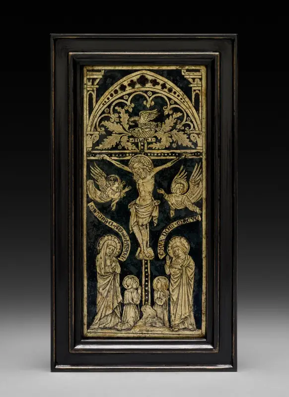 Plaque: The Crucifixion with Angels and Saints — تصویر رکورد موزهٔ هنر کلیولند (دسترسی آزاد)