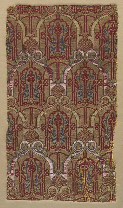 Fragment with palmette arches with Alhambra wall pattern — تصویر رکورد موزهٔ هنر کلیولند (دسترسی آزاد)