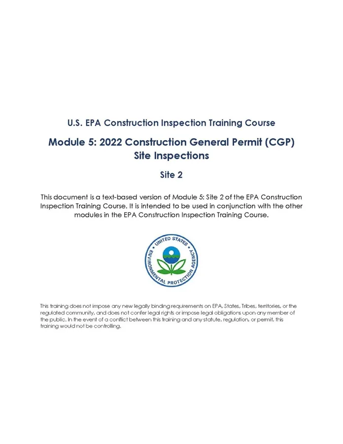 EPA Construction Inspection Training Course, Module 5: Site 2 — تصویر رکورد ویکیداده