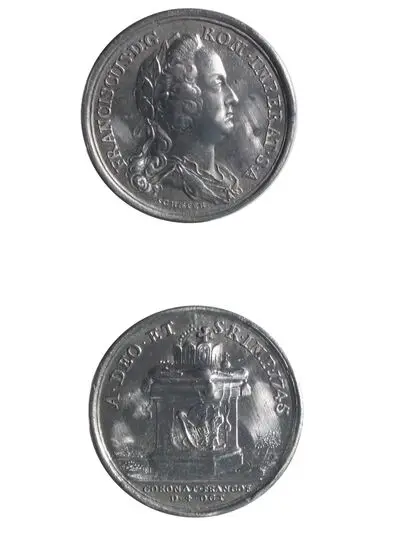 Medalie dedicată încoronării lui Francisc I ca împărat romano-german — تصویر رکورد یوروپیانا