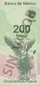 پشت اسکناس $200 پزوی مکزیک