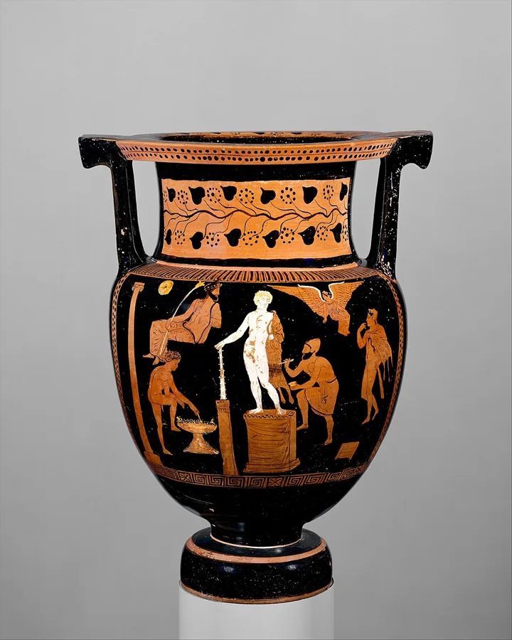Terracotta column-krater (bowl for mixing wine and water) — تصویر رکورد ویکی‌داده
