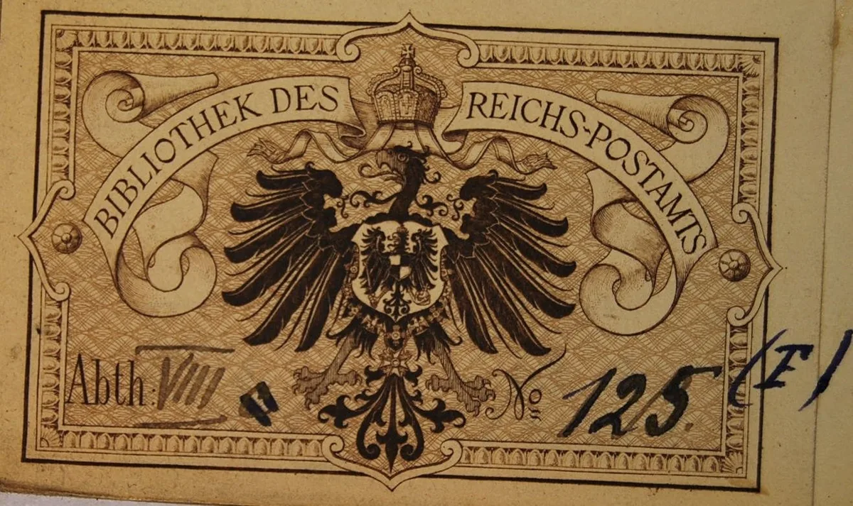 Stempel / Reichspostamt <Berlin> / Bücherei [Bibliothek des Reichs-Postamts] — تصویر رکورد یوروپیانا