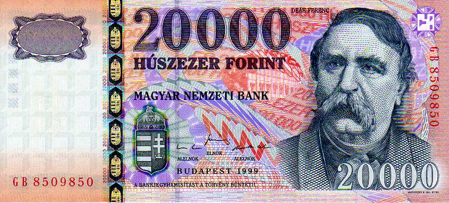 روی اسکناس — 20000 فورینت مجارستان