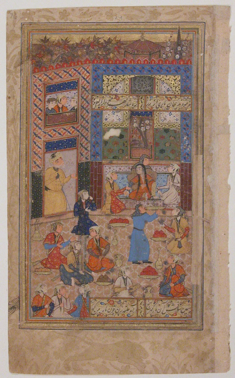 "Zulaikha after her Second Dream of Yusuf", Folio from a Yusuf and Zulaikha of Jami — تصویر رکورد موزهٔ متروپولیتن (دسترسی آزاد)
