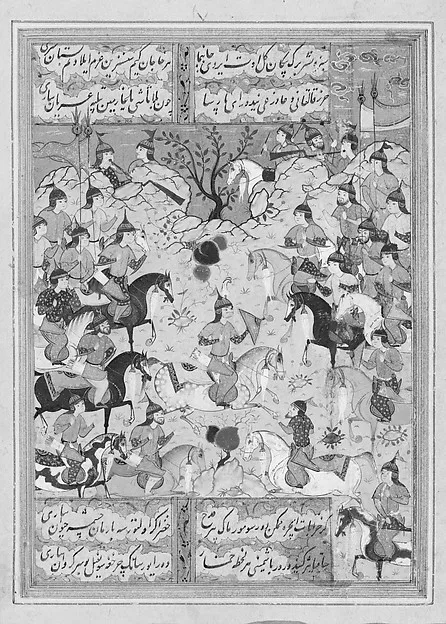 "A Tournament at Arms", Folio from a Divan (Collected Works) of Mir 'Ali Shir Nava'i — نمای تکمیلی ثبتشده در رکورد موزه
