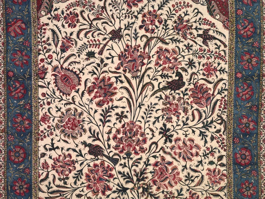 پرده درگاهی قلمکار (چیت) — نمای تکمیلی ثبت‌شده در رکورد موزه