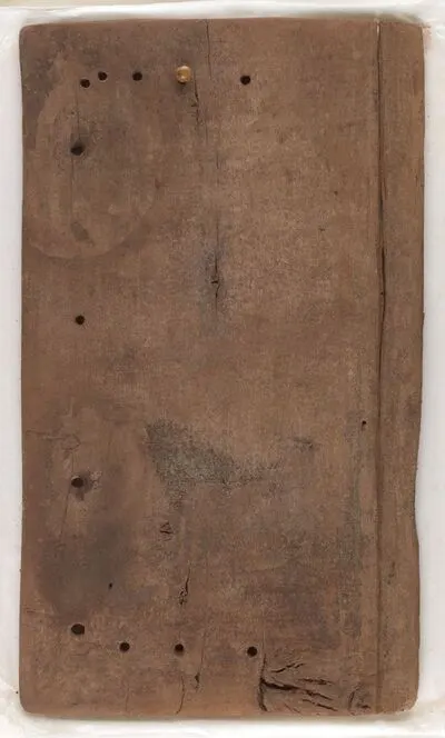 Wooden board from a binding — تصویر رکورد یوروپیانا