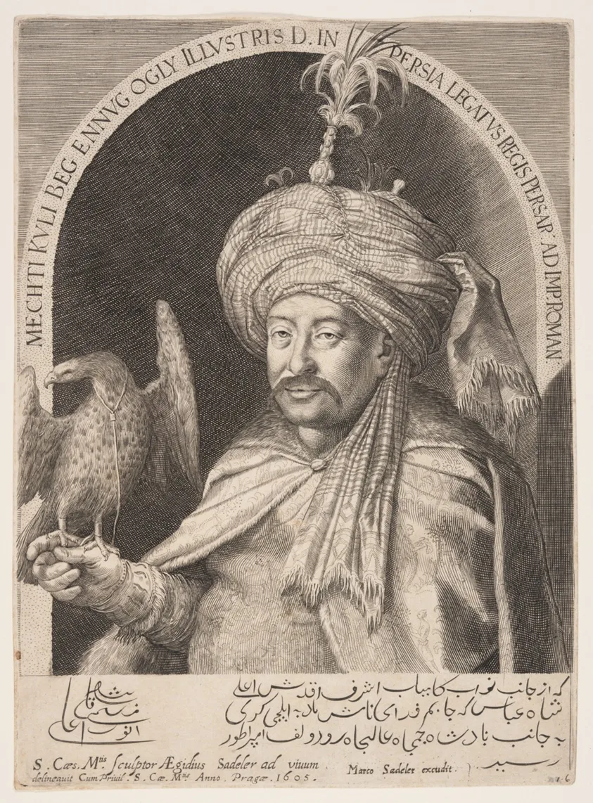 Mechti Kuli Beg (Mehdi Quli Beg), Persian Ambassador in Prague — تصویر رکورد مؤسسهٔ هنر شیکاگو (دسترسی آزاد)