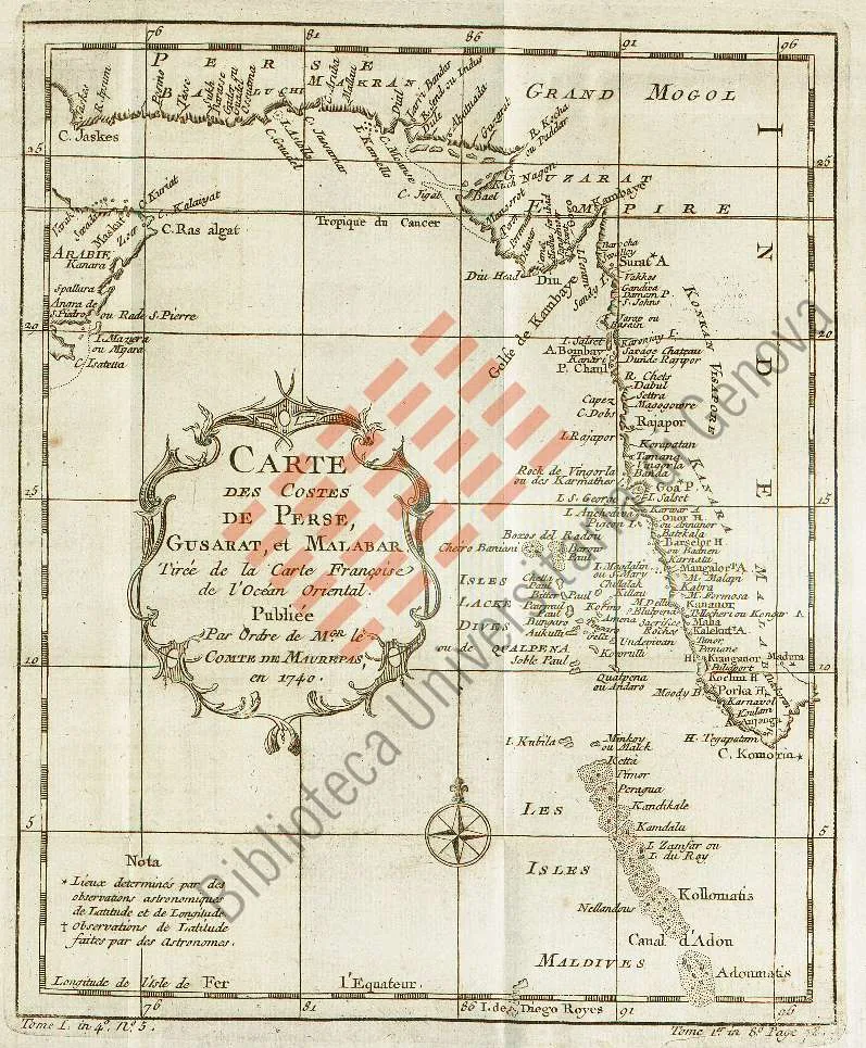 Carte des Costes de Perse, Gusarat, et Malabar... — تصویر رکورد یوروپیانا