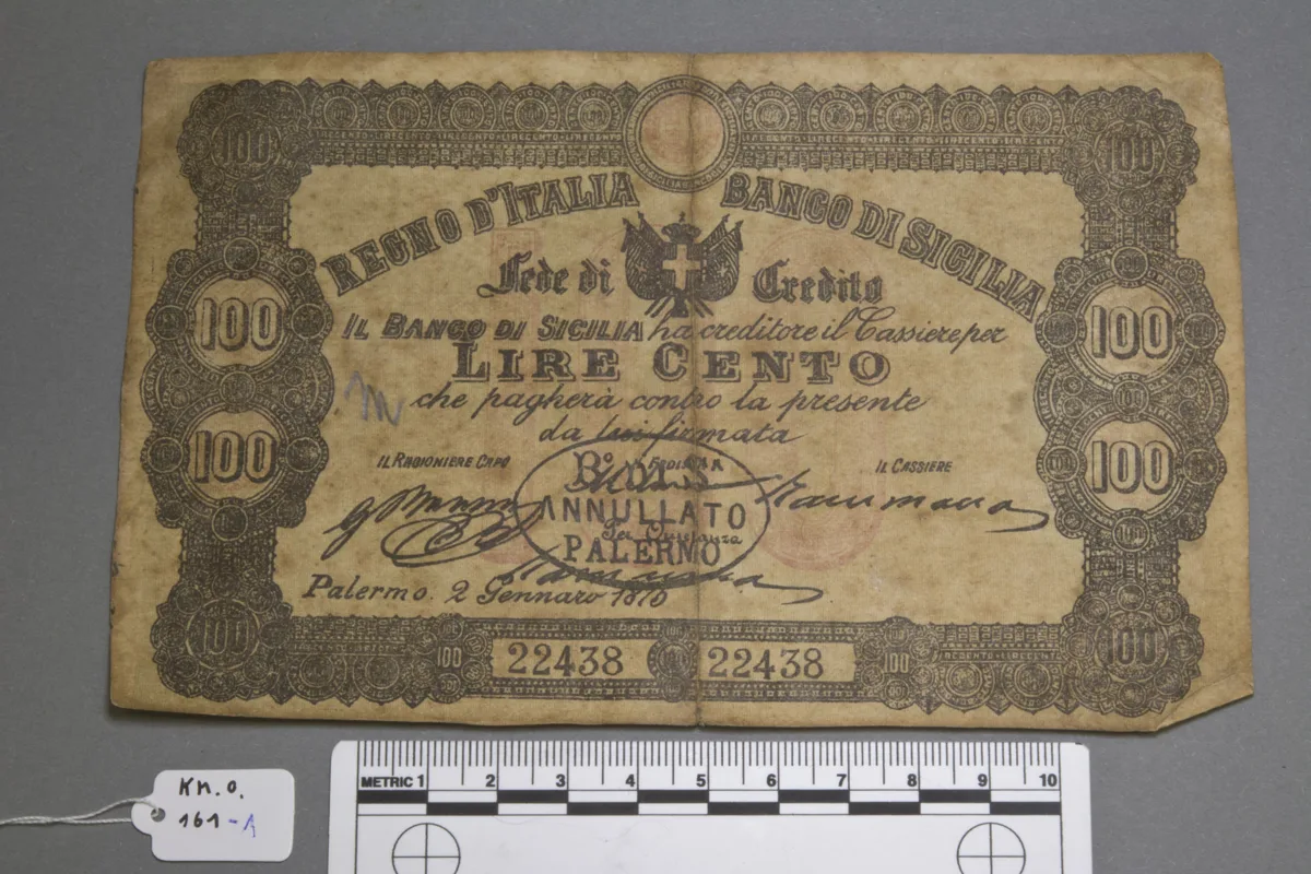 Falsifikat einer Banknote KM-O.161-1 — تصویر رکورد یوروپیانا