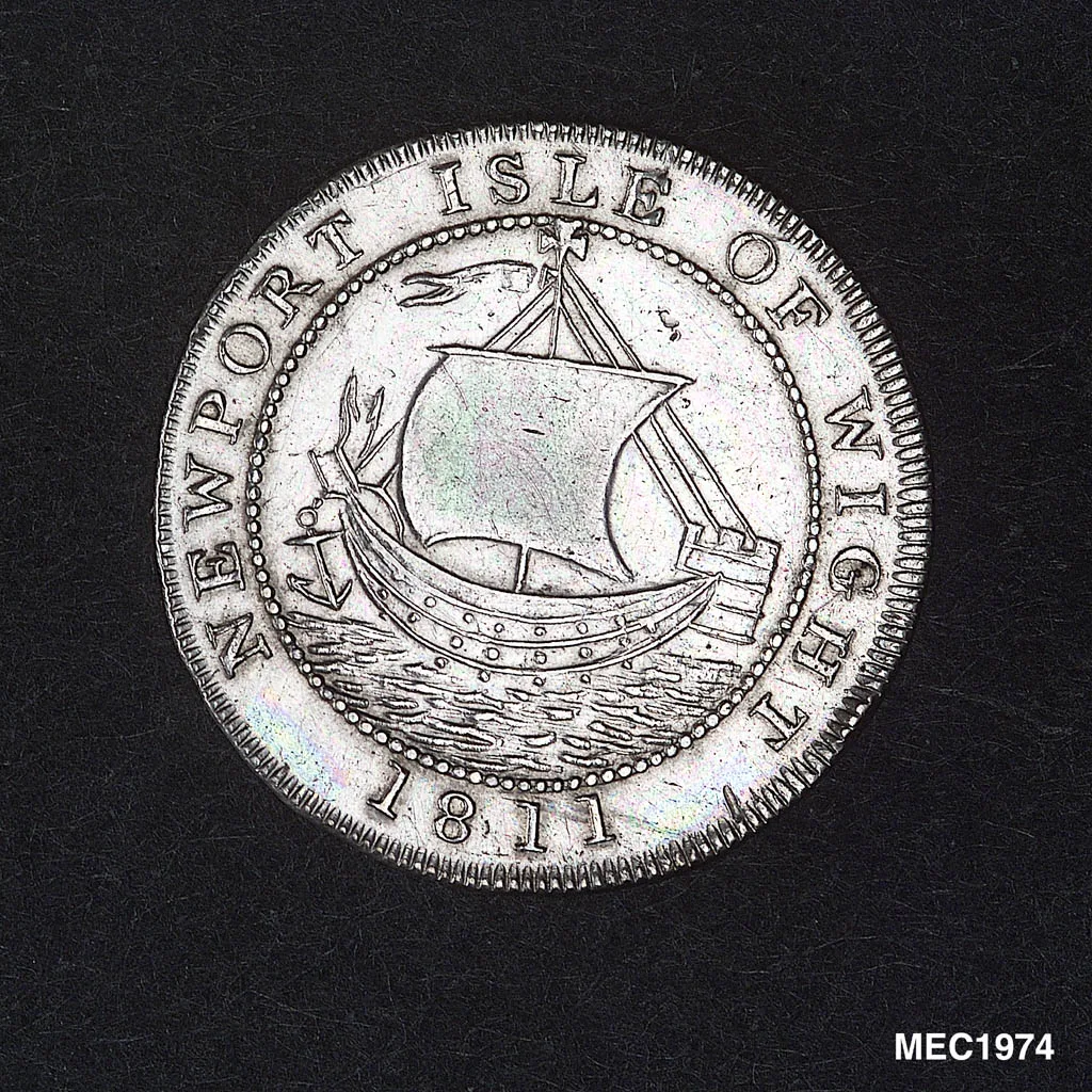 Newport shilling token — تصویر رکورد یوروپیانا
