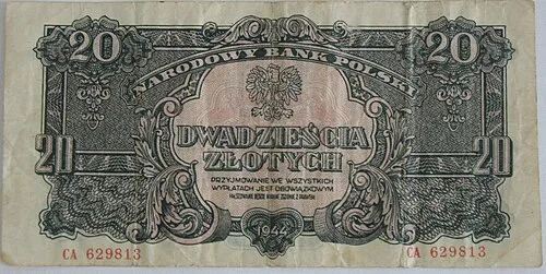 پشت اسکناس — 20 złotych لهستان