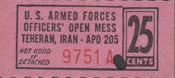 روی «25 Cents (U.S. Armed Forces Officers' Open Mess) ND (1960-1979)» — عکس رکورد Numista