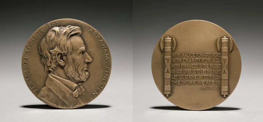 Abraham Lincoln Medal  — تصویر رکورد موزهٔ هنر کلیولند (دسترسی آزاد)