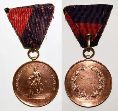 Medalie concurs ciclism, 1897, premiul II al Asociației de ciclism Cluj-Napoca, 1890 — تصویر رکورد یوروپیانا
