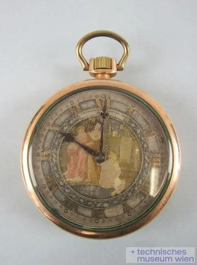 Taschenuhr-Chronometer mit goldplattiertem Gehäuse, grav.Zifferbl. — تصویر رکورد یوروپیانا