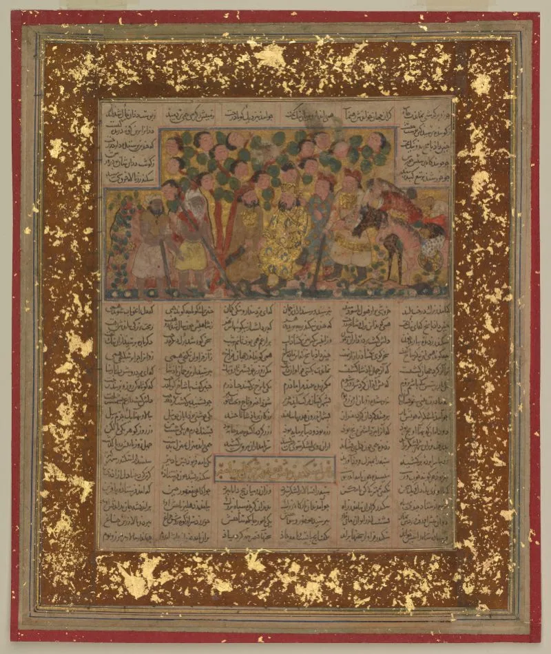 Iskandar consults the talking tree, from the Book of Kings (Shahnama) by Firdausi — تصویر رکورد یوروپیانا