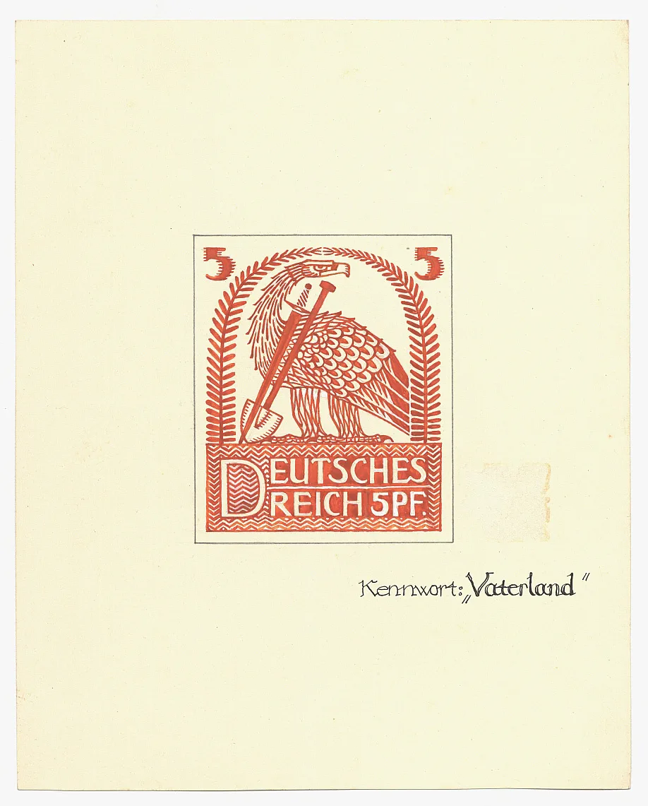 Wettbewerbsentwurf für Briefmarke — تصویر رکورد یوروپیانا