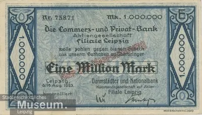 Scheck über eine Million Mark — تصویر رکورد یوروپیانا