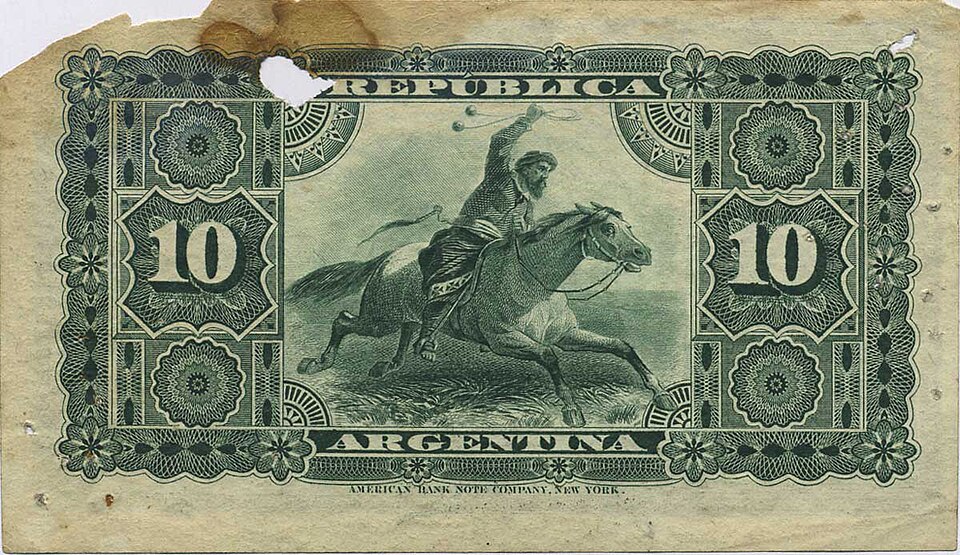 روی اسکناس — 10 centavo آرژانتین
