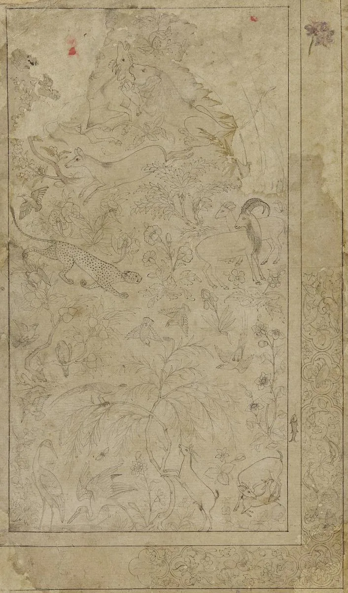 Drawing of animals and plants — تصویر رکورد موزهٔ ملی هنر آسیایی اسمیتسونیان (دسترسی آزاد)