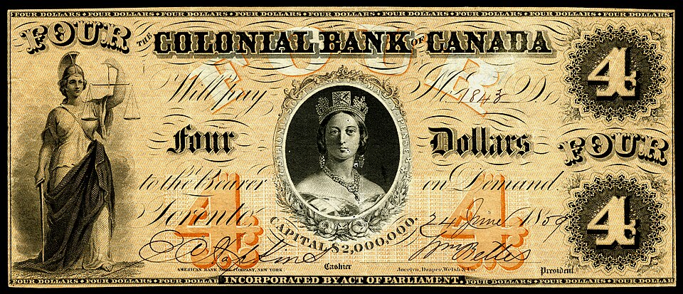 پشت اسکناس — 4 dollar کانادا