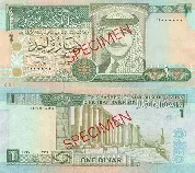 روی اسکناس — 1 dinar اردن