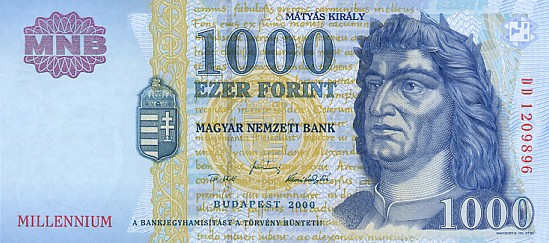 روی اسکناس — 1000 فورینت مجارستان